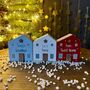 Snowy Christmas Blue House Decoration 'Snuggle Weather', thumbnail 2 of 2