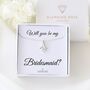Bridesmaid Proposal Gift, Cubic Zirconia Necklace, thumbnail 1 of 8