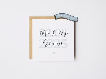 Personalised Wedding Card / Couple To Be Vanilla Card *Colour Options, 2 of 6