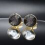 Taurus Gold Round Cufflinks Men Gift, thumbnail 4 of 4