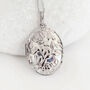 Personalised Sterling Silver Queen Of Flowers Locket, thumbnail 1 of 11