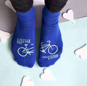 Bicycle Made For Two Personalised Socks, 2 of 2
