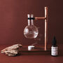 Handmade Walnut And Copper Stand Oil Burner Gift Set, thumbnail 1 of 3