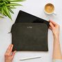 Personalised Black Buffalo Leather iPad Case, thumbnail 2 of 9