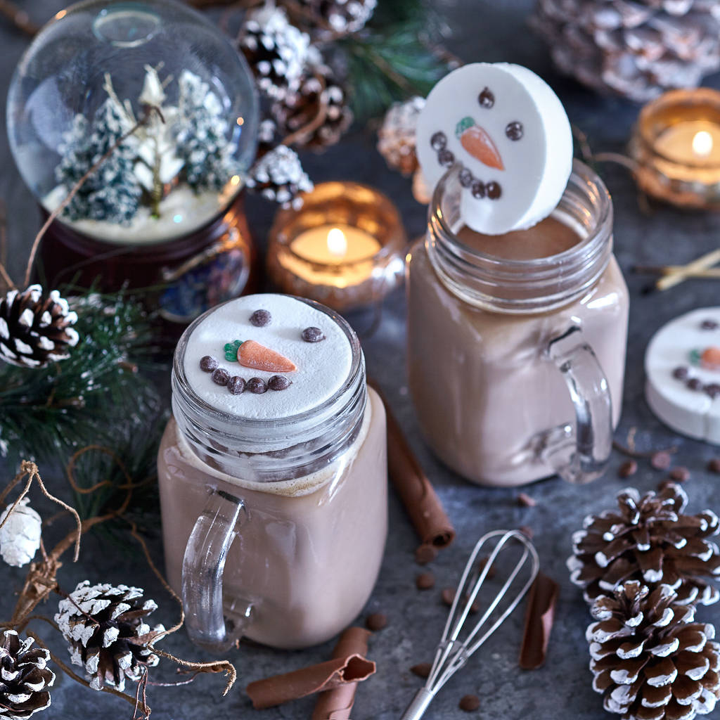 Marshmallow Snowman Hot Chocolate Gift Set, 1 of 2