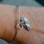 Sterling Silver Crab Claw And Cockle Shell Bangle, thumbnail 3 of 3