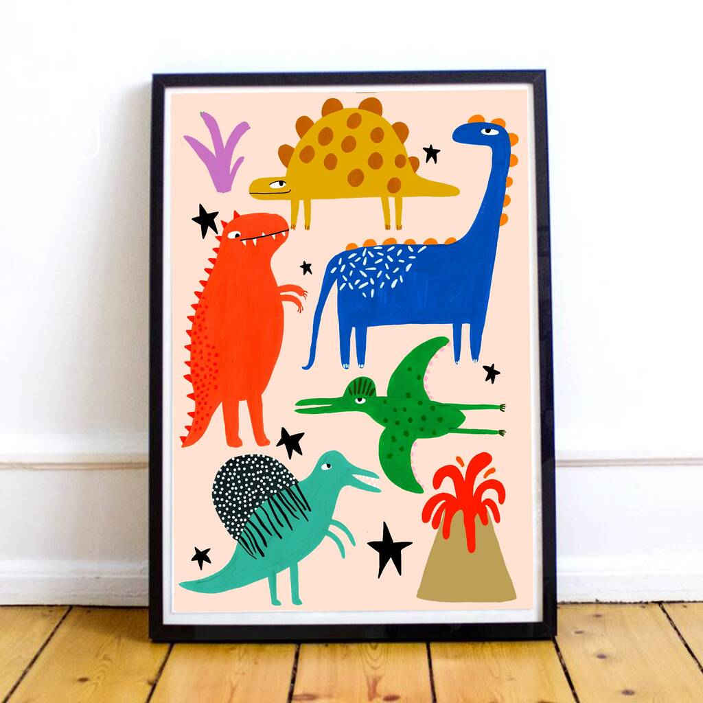 Dinosaurs Art Print By Yaya Studio