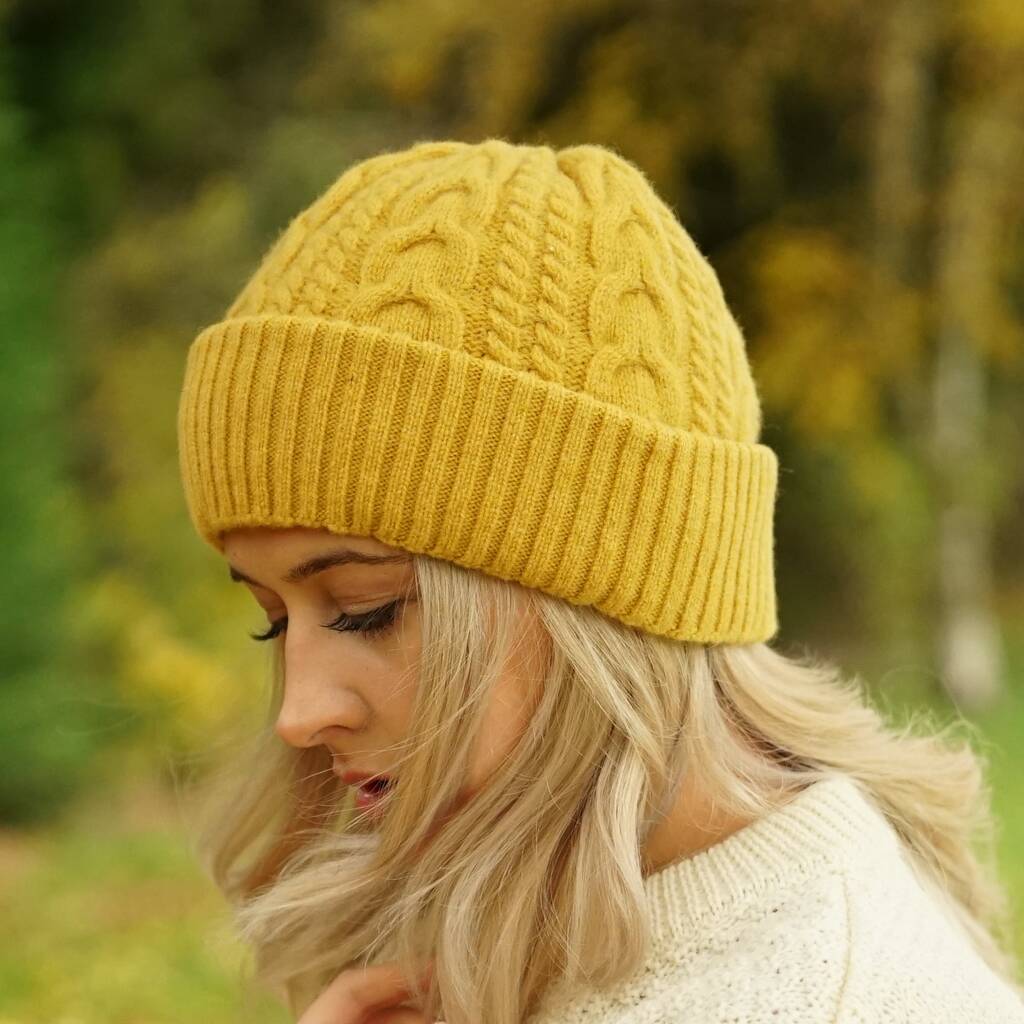 Felted Merino Wool Beanie By Mars Knitwear