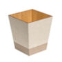 Wooden Waste Paper Bin Hessian Taupe, thumbnail 2 of 5