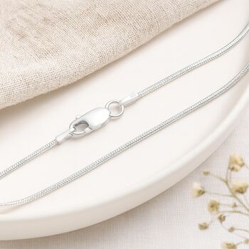 Sterling Silver Light Snake Chain – 16in To 28in, 5 of 12