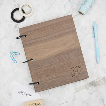 Personalised Carved Heart Scrapbook For Couples, 10 of 10