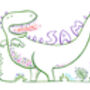 Personalised Dinosaur Kids Gift Print, thumbnail 2 of 5