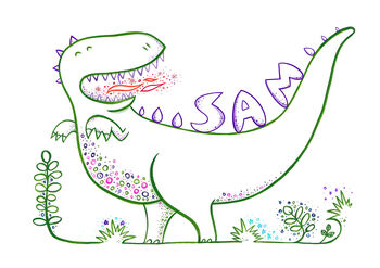 Personalised Dinosaur Kids Gift Print, 2 of 5