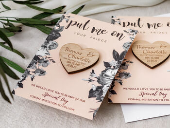 Elegant Blush Pink Save The Date Magnet, 4 of 8
