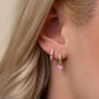 Pink Earring Set, Heart Gold Earring Set, Earring Gift, thumbnail 1 of 5