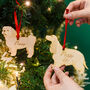 Traditional Wooden Dog Christmas Decoration, thumbnail 1 of 12