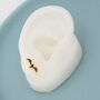 Black Cz Crystal Bat Stud Earrings In Sterling Silver, thumbnail 6 of 11