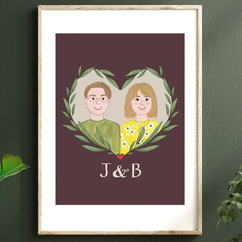 Personalised Couple Portrait Print, 8 of 8