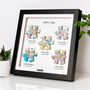 Five Personalised Jigsaw Maps Framed Print, thumbnail 1 of 10