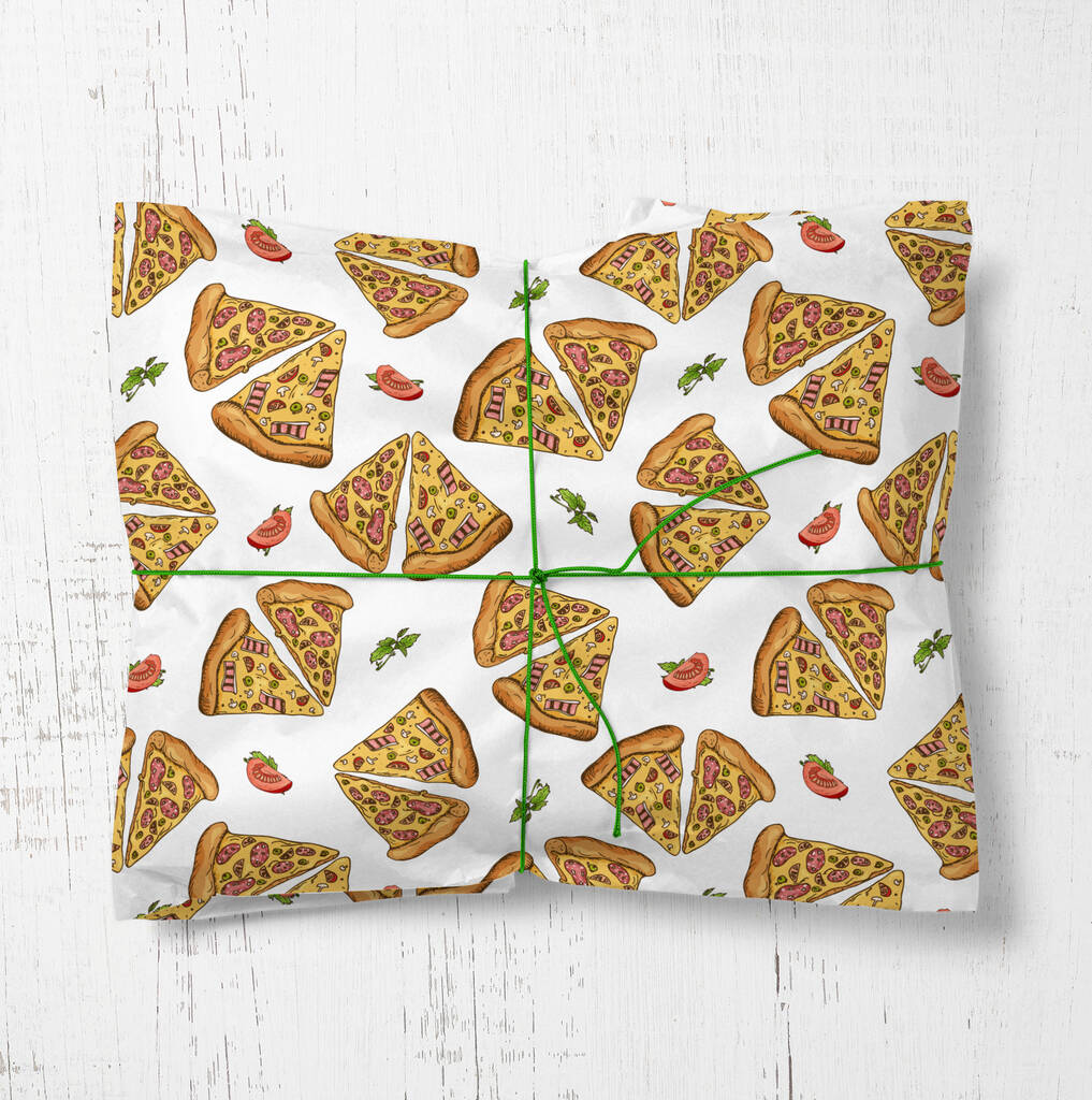Pizza Wrapping Paper, Fast Food, 1 of 3