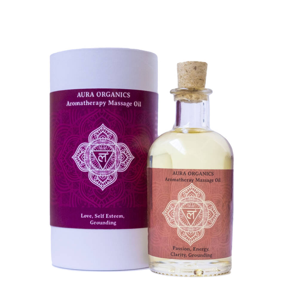 Organic Aromatherapy Massage Oil Root Chakra Blend
