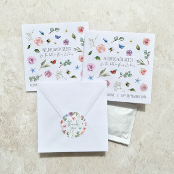 Blush Pink Roses And Eucalyptus Wildflower Seed Packet Favours, 4 of 9