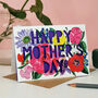 Happy Mother's Day Bright Floral Paper Cut Card, thumbnail 1 of 4