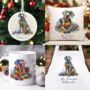 Personalised Weimaraner In Christmas Lights, thumbnail 1 of 10