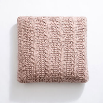 Giant Cable Cushion Knitting Kit, 3 of 9