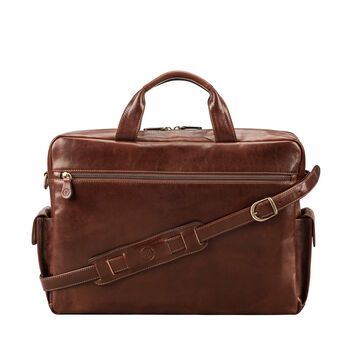 Luxury Leather Business Briefcase. 'The Lagaro', 5 of 12
