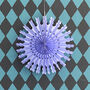 Lilac Paper Fan Hanging Decoration, thumbnail 1 of 4