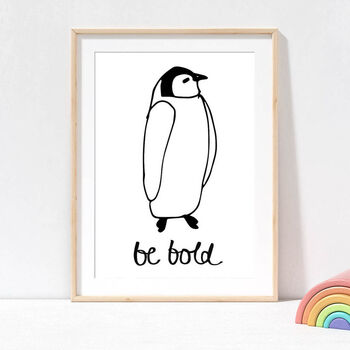 Be Bold Penguin Print, 2 of 4