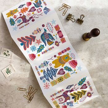 Scandinavian Block Print Christmas Card, 7 of 7