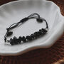 Black Obsidian Crystal Bracelet – Adjustable Cord, thumbnail 1 of 6