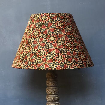 Indian Block Print Tapered Lampshade, 6 of 7