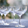 Set Of Six Cut Glass Champagne Coupe Saucers, thumbnail 2 of 4