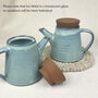 Fair Trade Handmade Glazed Stoneware Teapot, thumbnail 5 of 12