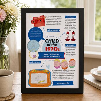 Born In The 70s Gift Print Of Vintage Toys, 3 of 7