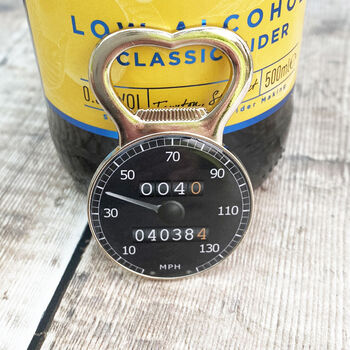 Personalised Black Car Speedometer Bottle Opener, 3 of 4