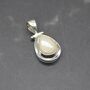 White Opal Pendant: Sterling Silver Necklace, thumbnail 1 of 7