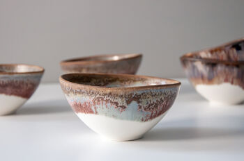 Set Of Four Porcelain Angled Mini Bowl, 9 of 11