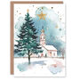 Russian Village Church Tree Xmas Christmas Card, thumbnail 1 of 4