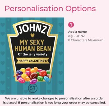 Personalised Jelly Beans Sweets Tin Valentine's Gift, 2 of 3