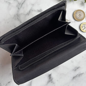 Black Leather Purse Rfid Secure, 2 of 3