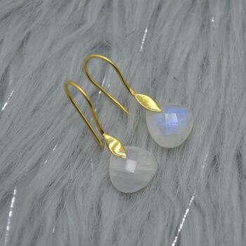 Rainbow Moonstone Or Labradorite Earrings, 3 of 11