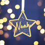 Personalised Glitter Star Christmas Decoration, thumbnail 1 of 4