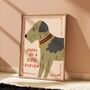 More Of A Dog Person Illustrated Dog Print, thumbnail 1 of 9