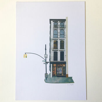 'Soho Corner, New York' Recycled Paper Collage Print, 5 of 5
