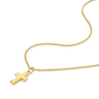 Personalised Men's Cross Pendant With Curb Chain, 4 of 5