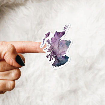 Scotland Watercolour Map Vinyl Decal Sticker, 3 of 4